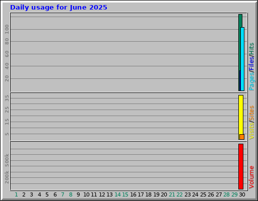 Daily usage for June 2025