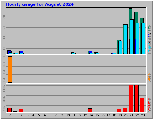Hourly usage for August 2024