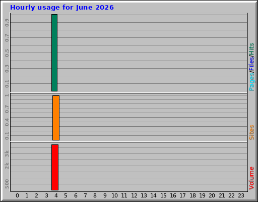 Hourly usage for June 2026