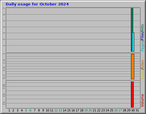 Daily usage for October 2024