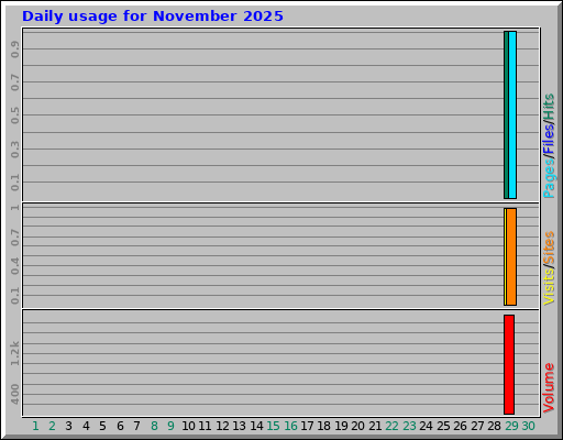 Daily usage for November 2025